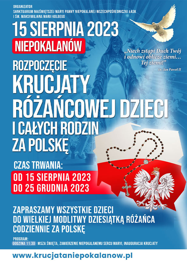 Krucjata Różańcowa Dzieci i Rodzin - plakat