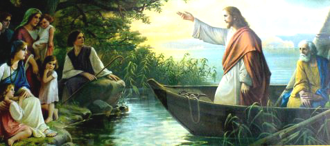 Jezus naucza w łodzi